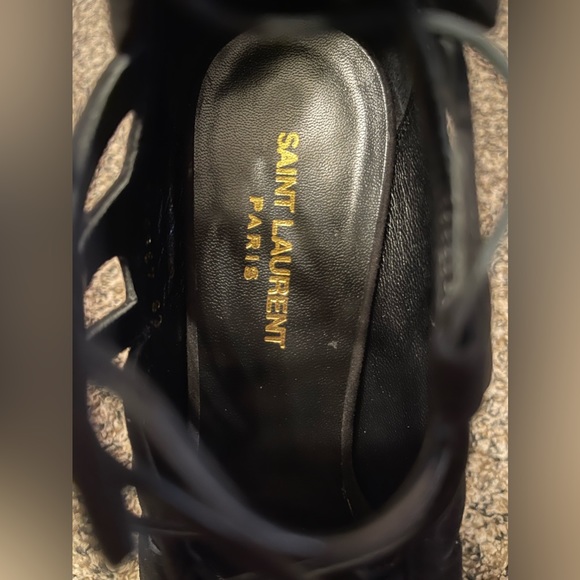 Saint Laurent Lace-up Platform High Heels 39 - Picture 8 of 10